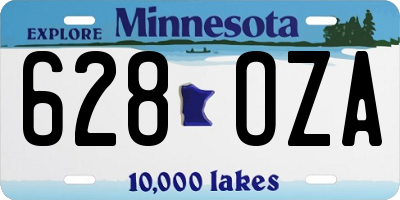 MN license plate 628OZA