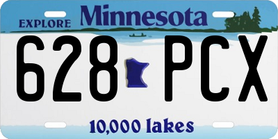 MN license plate 628PCX