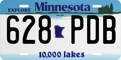 MN license plate 628PDB