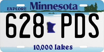 MN license plate 628PDS