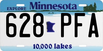 MN license plate 628PFA