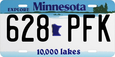 MN license plate 628PFK