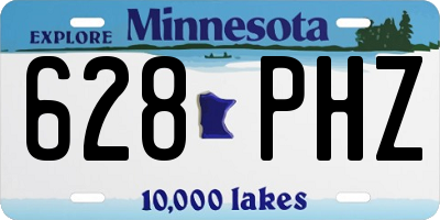 MN license plate 628PHZ