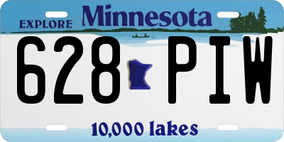 MN license plate 628PIW