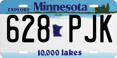MN license plate 628PJK