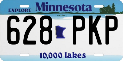 MN license plate 628PKP