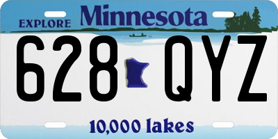 MN license plate 628QYZ