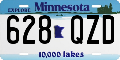 MN license plate 628QZD