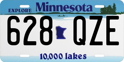 MN license plate 628QZE