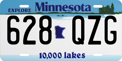 MN license plate 628QZG