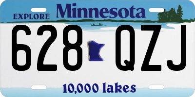 MN license plate 628QZJ