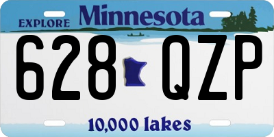 MN license plate 628QZP