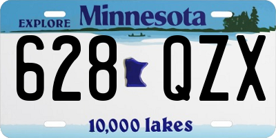MN license plate 628QZX