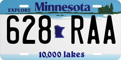 MN license plate 628RAA