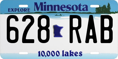 MN license plate 628RAB