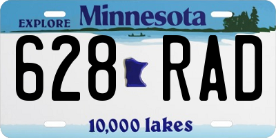 MN license plate 628RAD