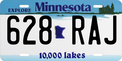 MN license plate 628RAJ