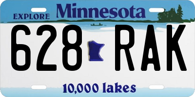 MN license plate 628RAK