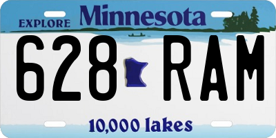 MN license plate 628RAM