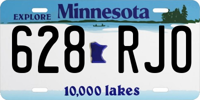 MN license plate 628RJO