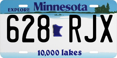 MN license plate 628RJX