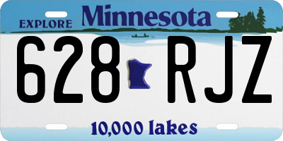 MN license plate 628RJZ
