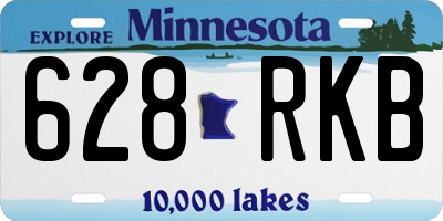MN license plate 628RKB