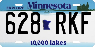 MN license plate 628RKF