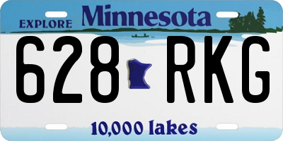 MN license plate 628RKG