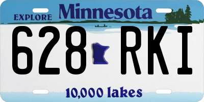 MN license plate 628RKI