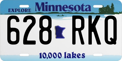 MN license plate 628RKQ