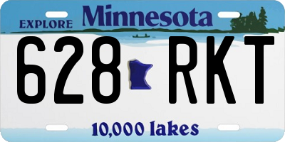 MN license plate 628RKT