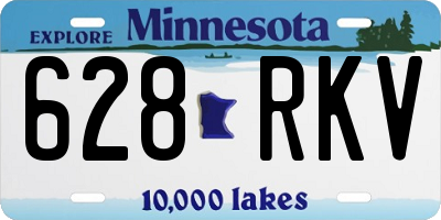 MN license plate 628RKV