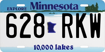MN license plate 628RKW