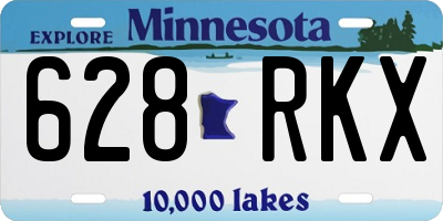 MN license plate 628RKX