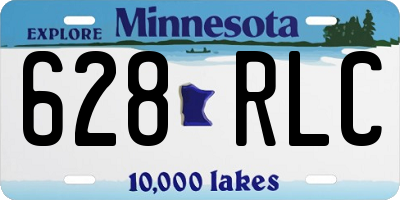 MN license plate 628RLC