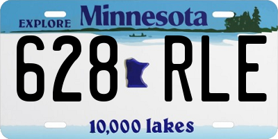 MN license plate 628RLE