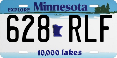 MN license plate 628RLF