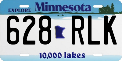 MN license plate 628RLK