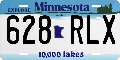 MN license plate 628RLX