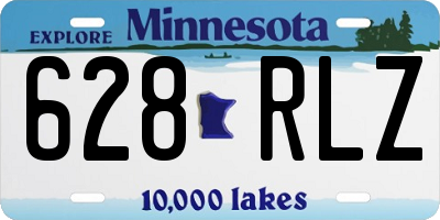 MN license plate 628RLZ