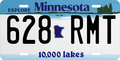 MN license plate 628RMT