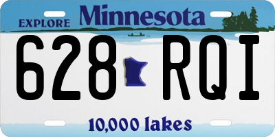 MN license plate 628RQI