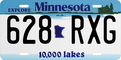 MN license plate 628RXG