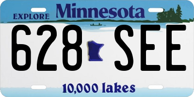 MN license plate 628SEE