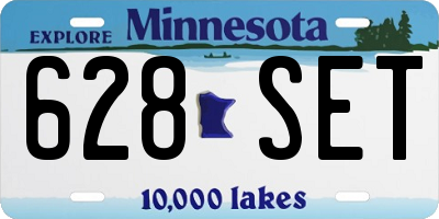 MN license plate 628SET
