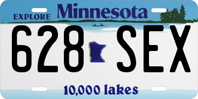 MN license plate 628SEX