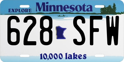 MN license plate 628SFW