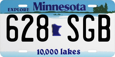 MN license plate 628SGB