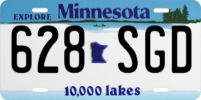 MN license plate 628SGD